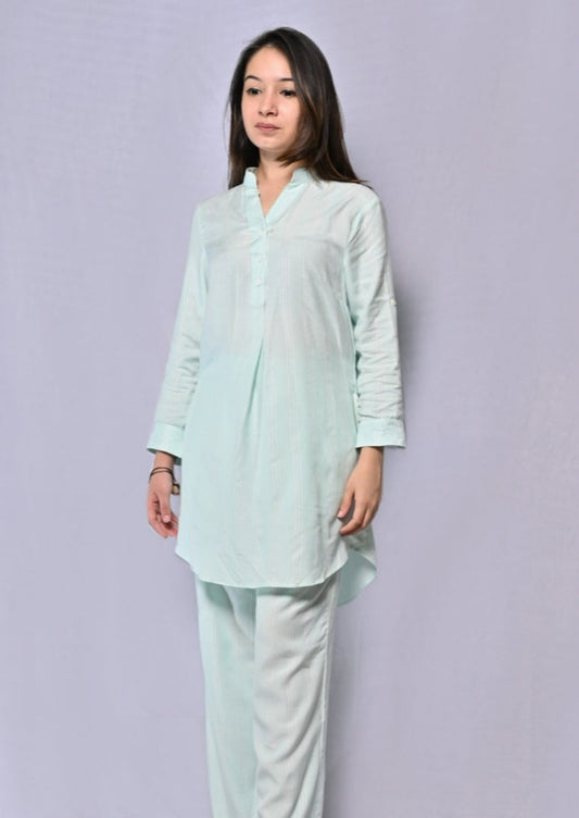 Mint Green Cotton Co-ord Set