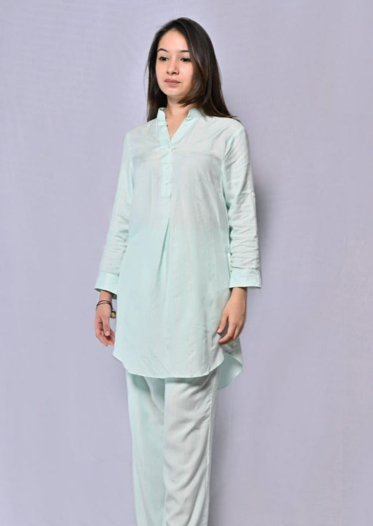 Mint Green Cotton Co-ord Set