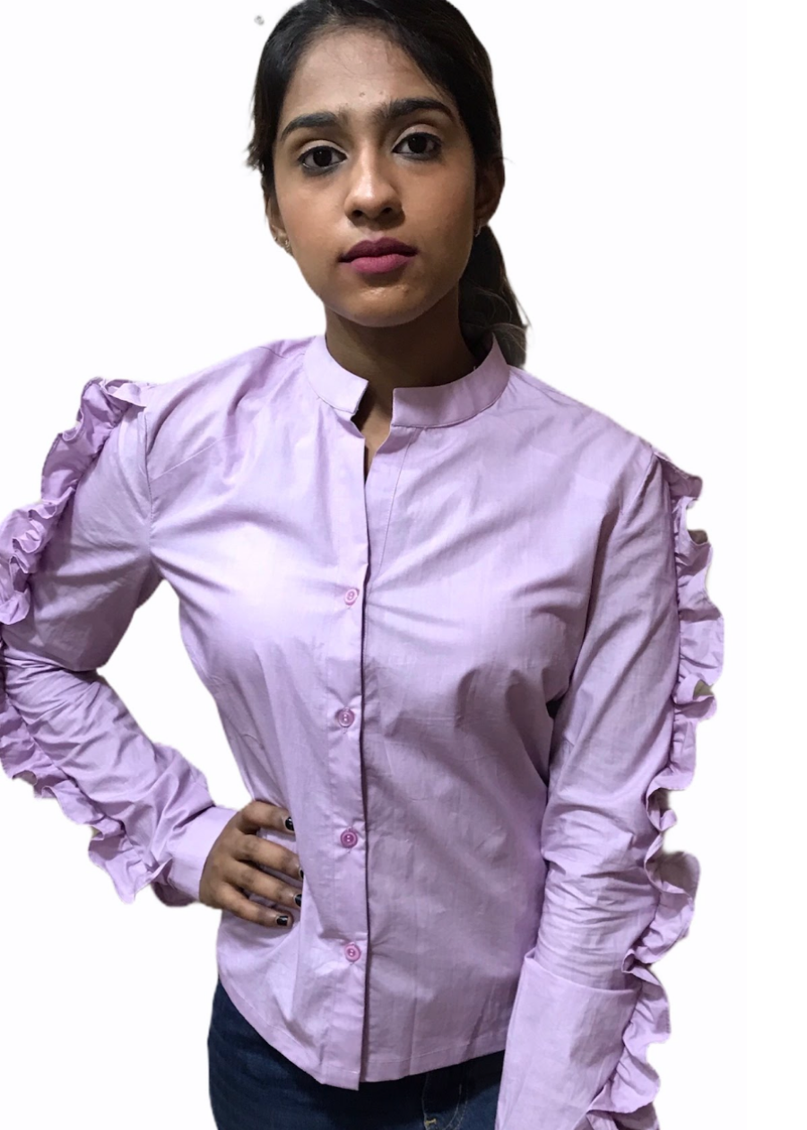 Lavender Frill Top