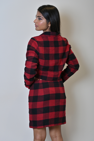 Red Checks Coord Set