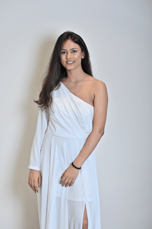 White One Shoulder Gown