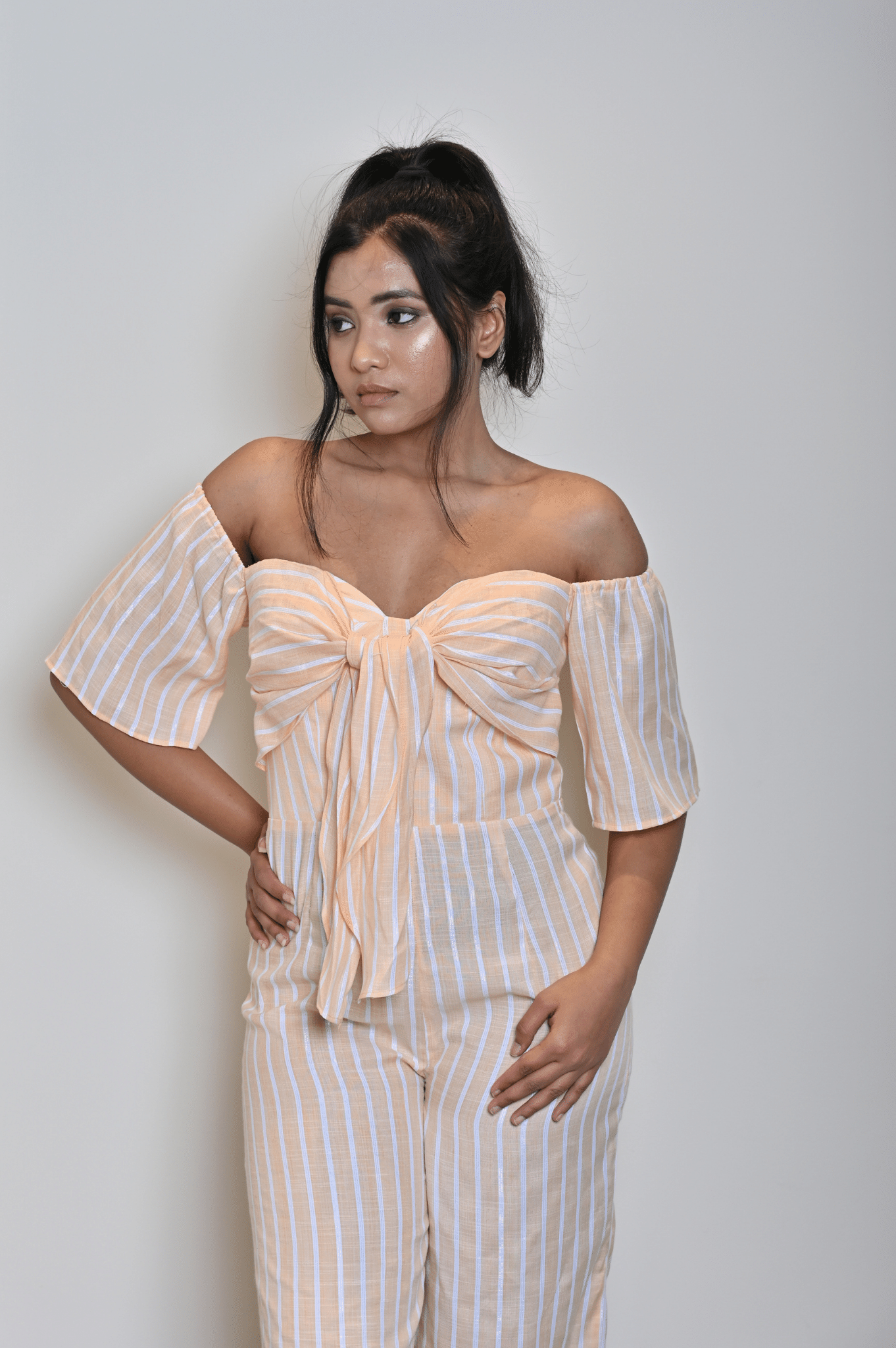 Peach Lines Jumpsuit