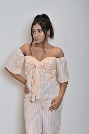 Peach Lines Jumpsuit