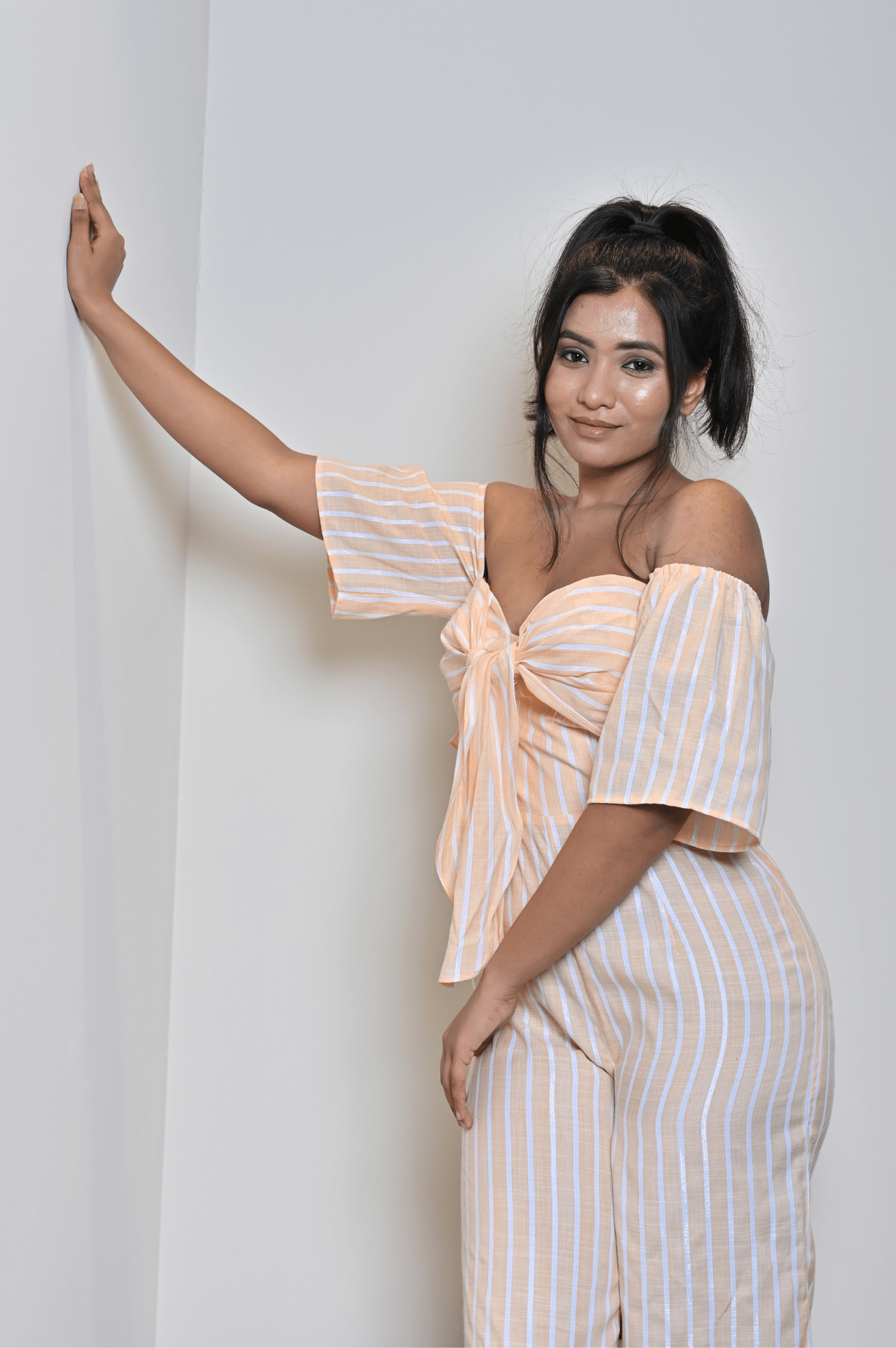 Peach Lines Jumpsuit