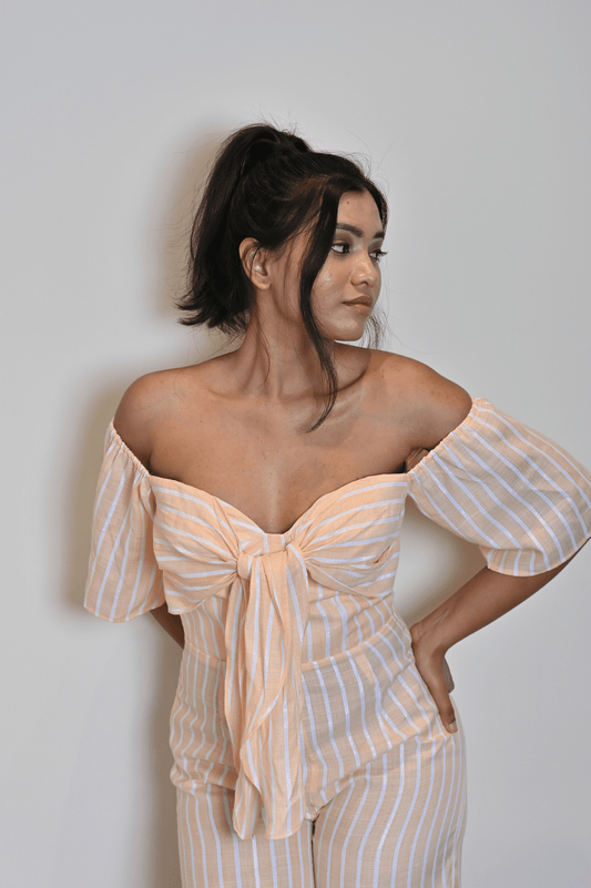 Peach Lines Jumpsuit