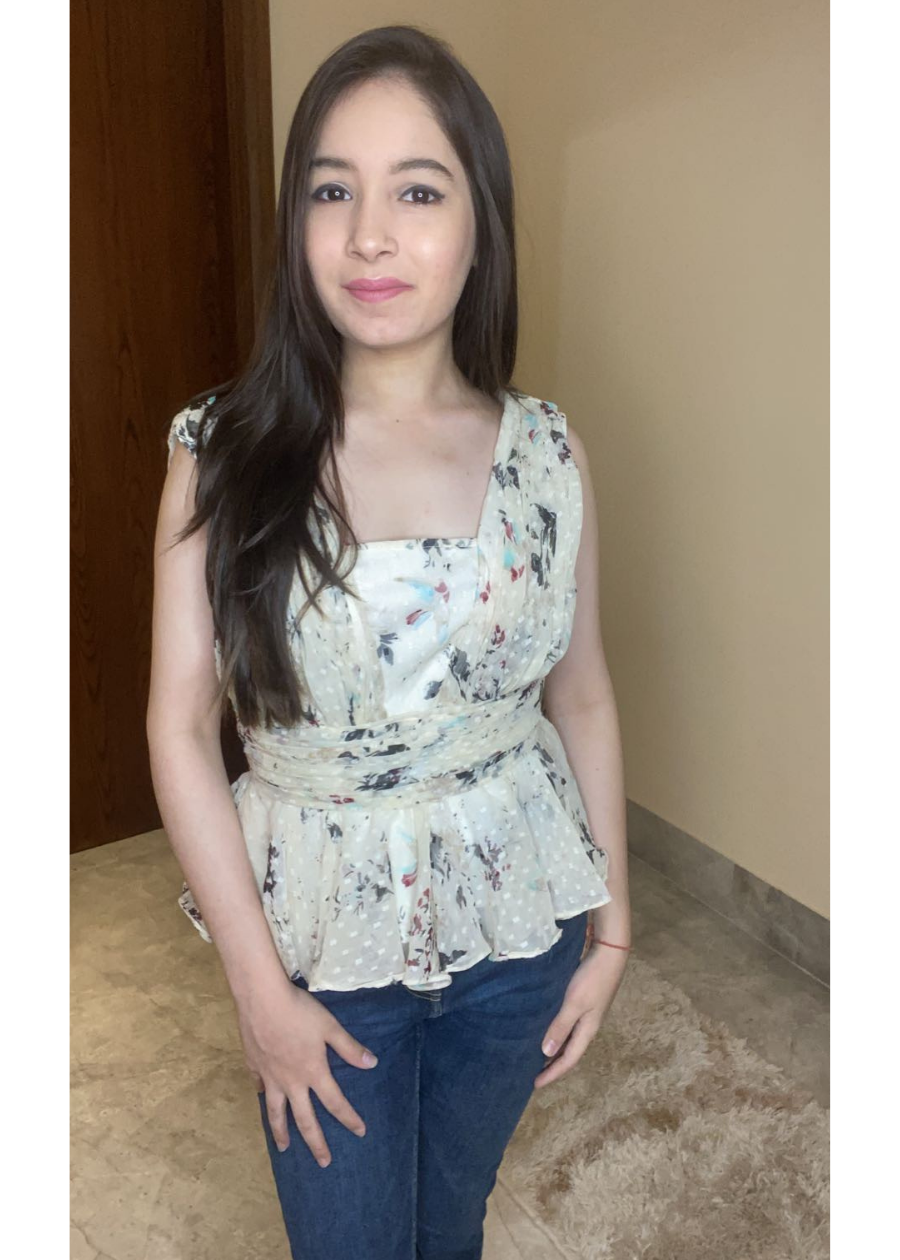 Printed  Draped Top