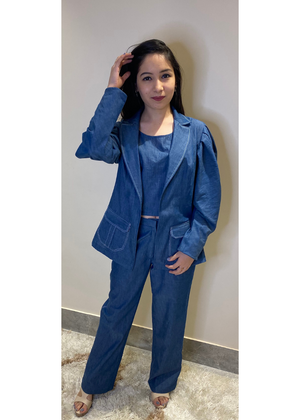Denim 3 Piece Coord Set