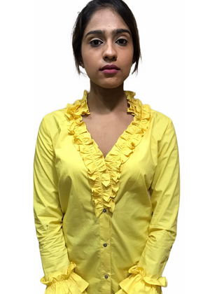 Frill Yellow Top