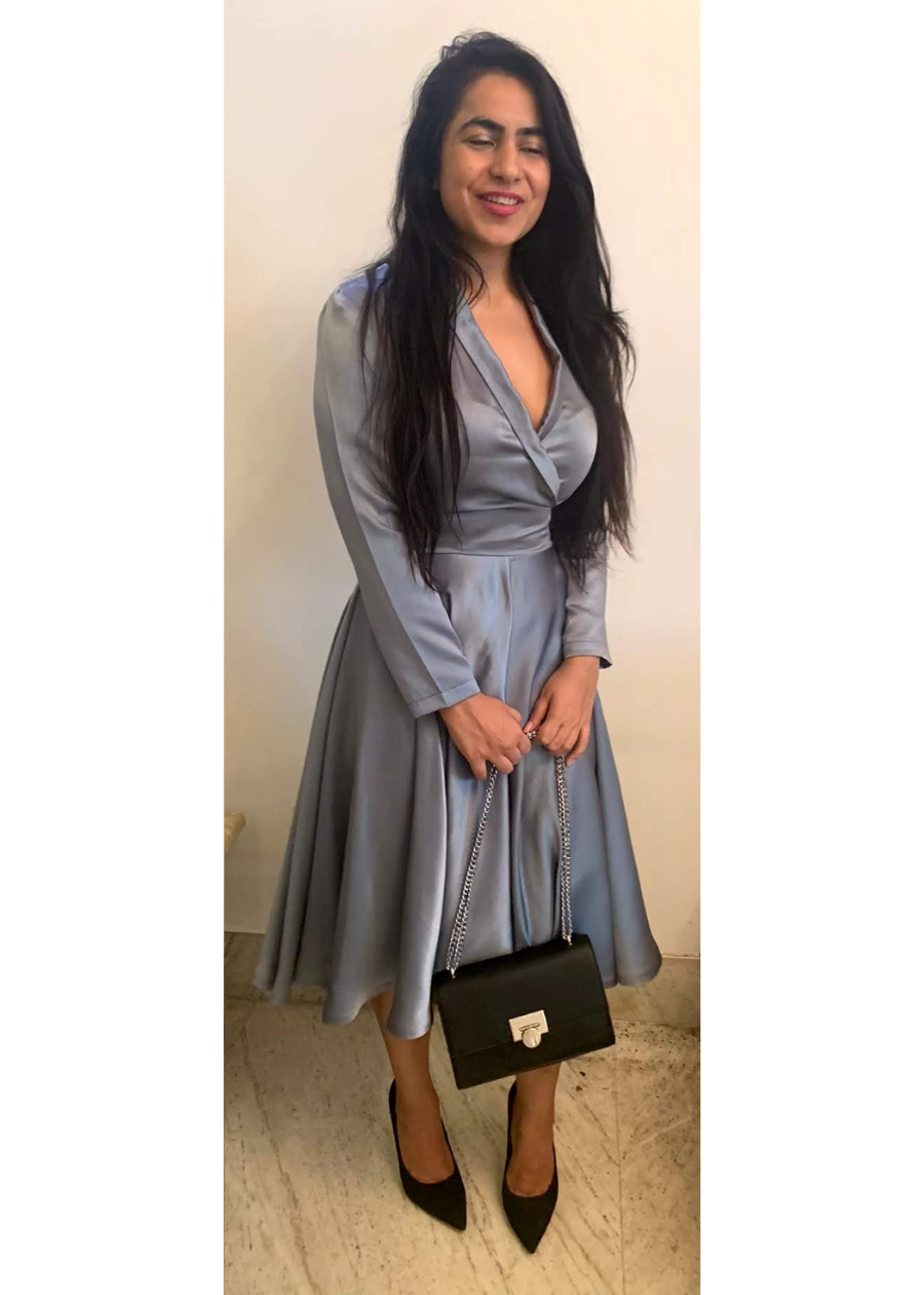 Satin Grey Dress