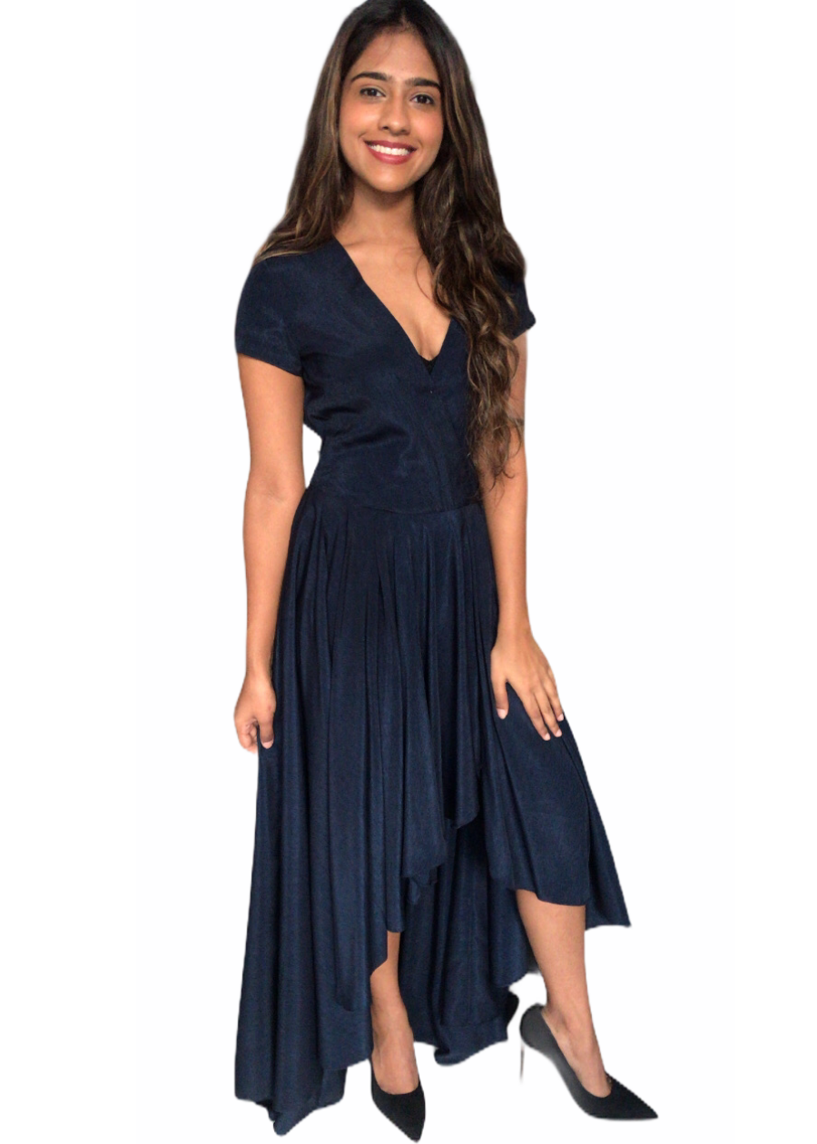 High Low Trail Blue Dress