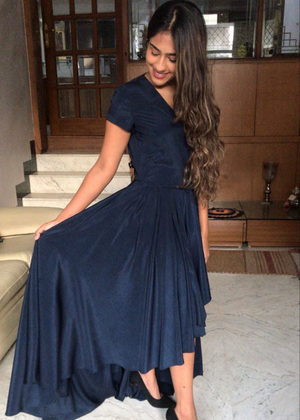High Low Trail Blue Dress