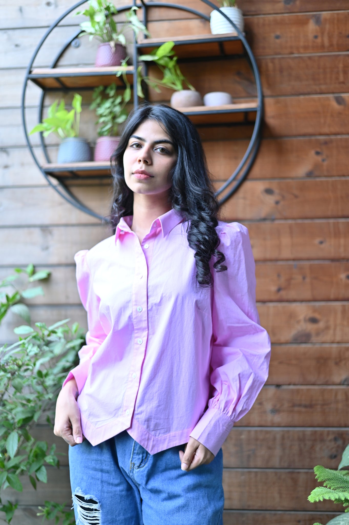 Baby Pink Cotton Shirt