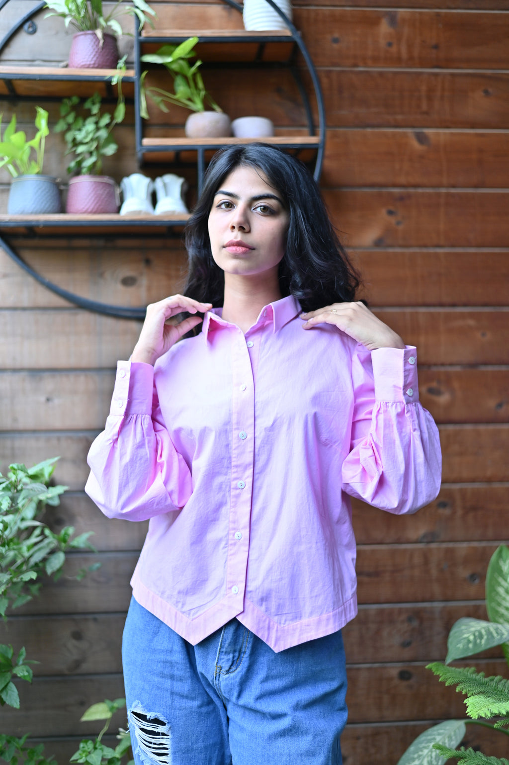 Baby Pink Cotton Shirt