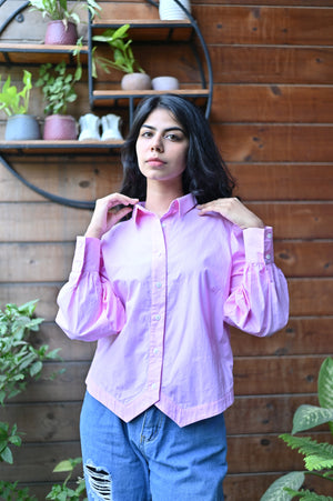 Baby Pink Cotton Shirt
