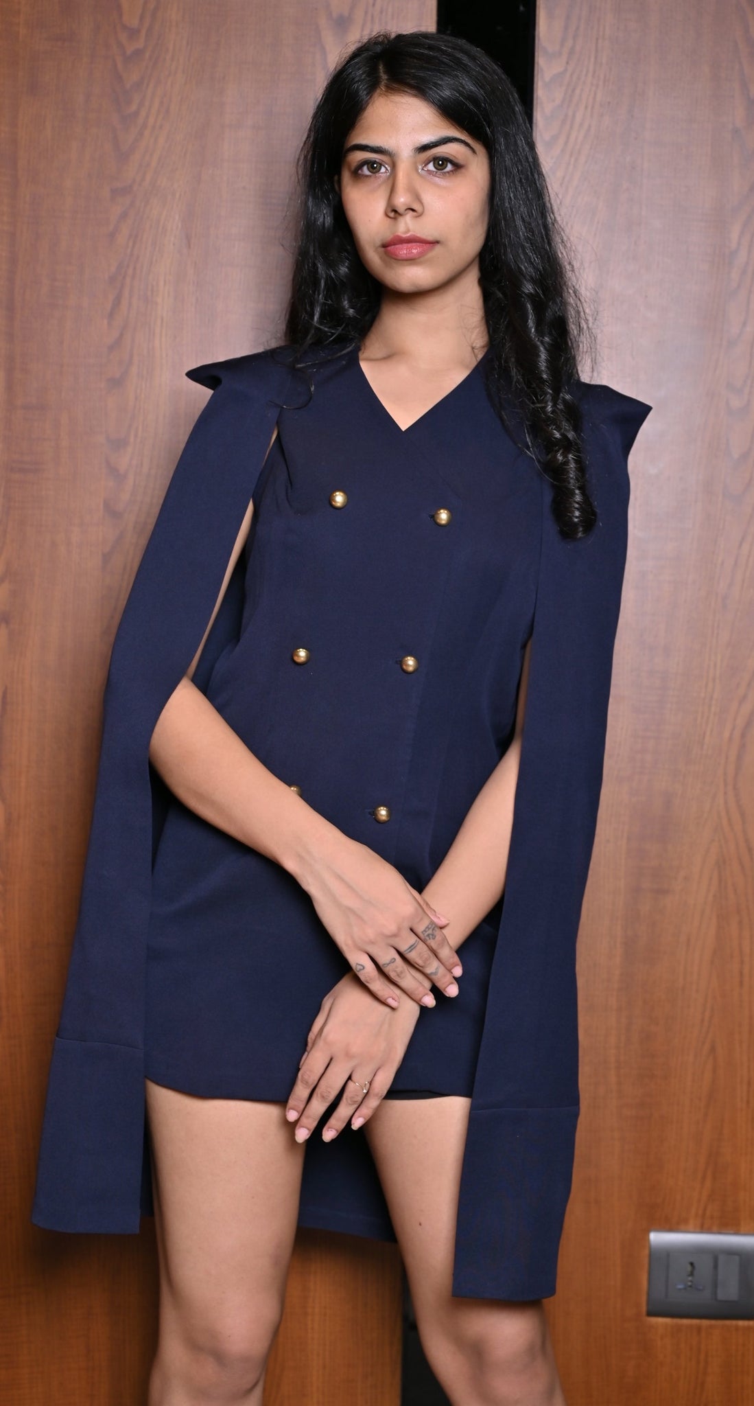 Cape Blazer Style Dress