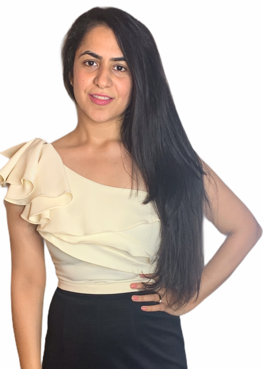 One Shoulder White Top