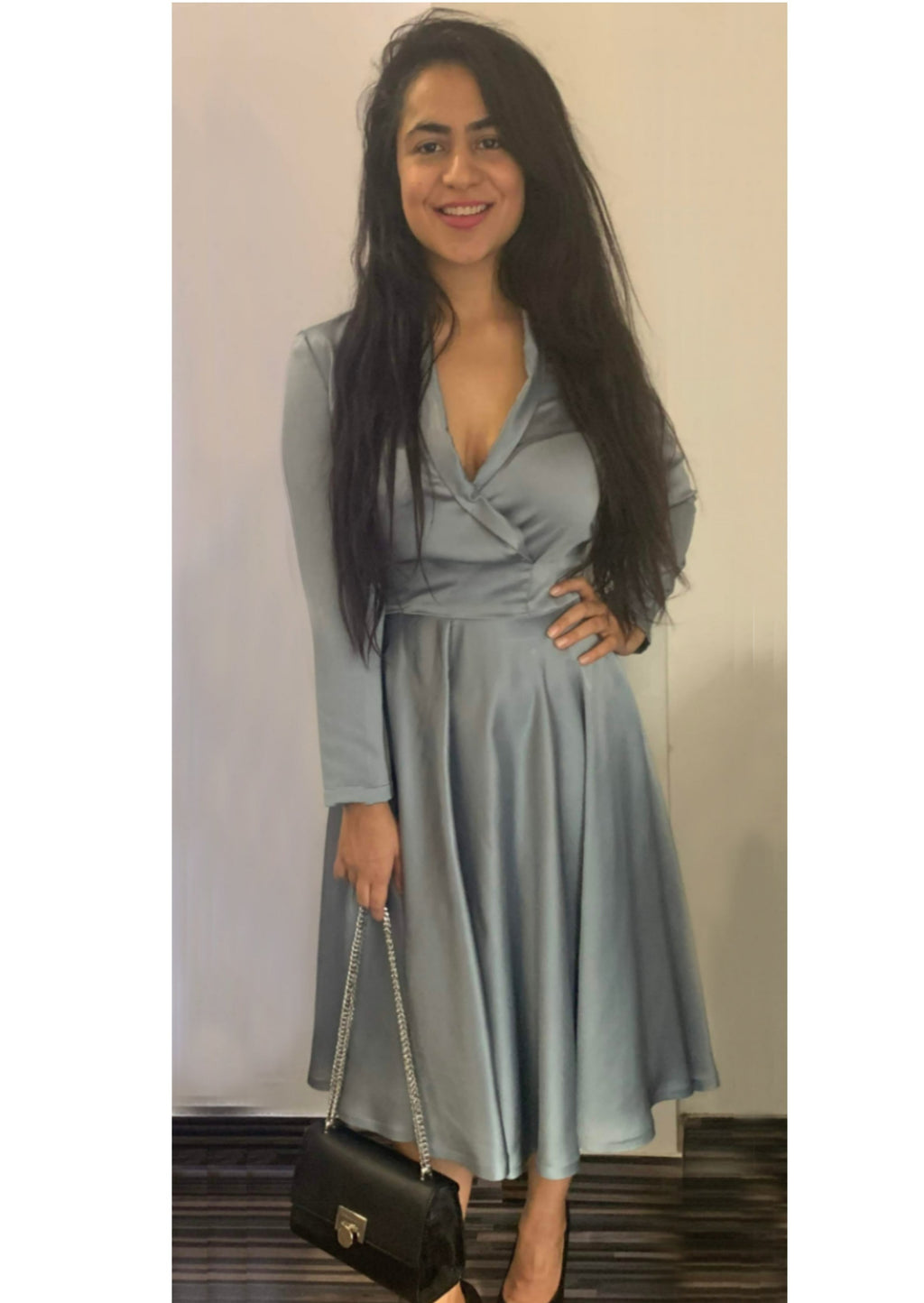 Satin Grey Dress
