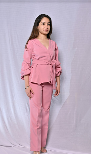 Pastel Pink Tieable Co-ord Set