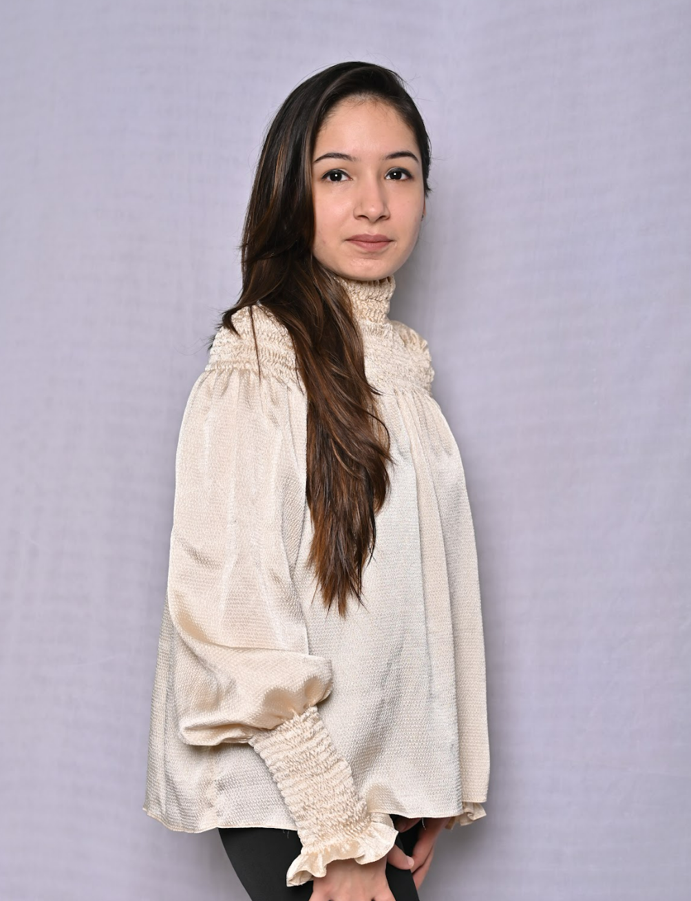 Champagne Nude Smoking Top