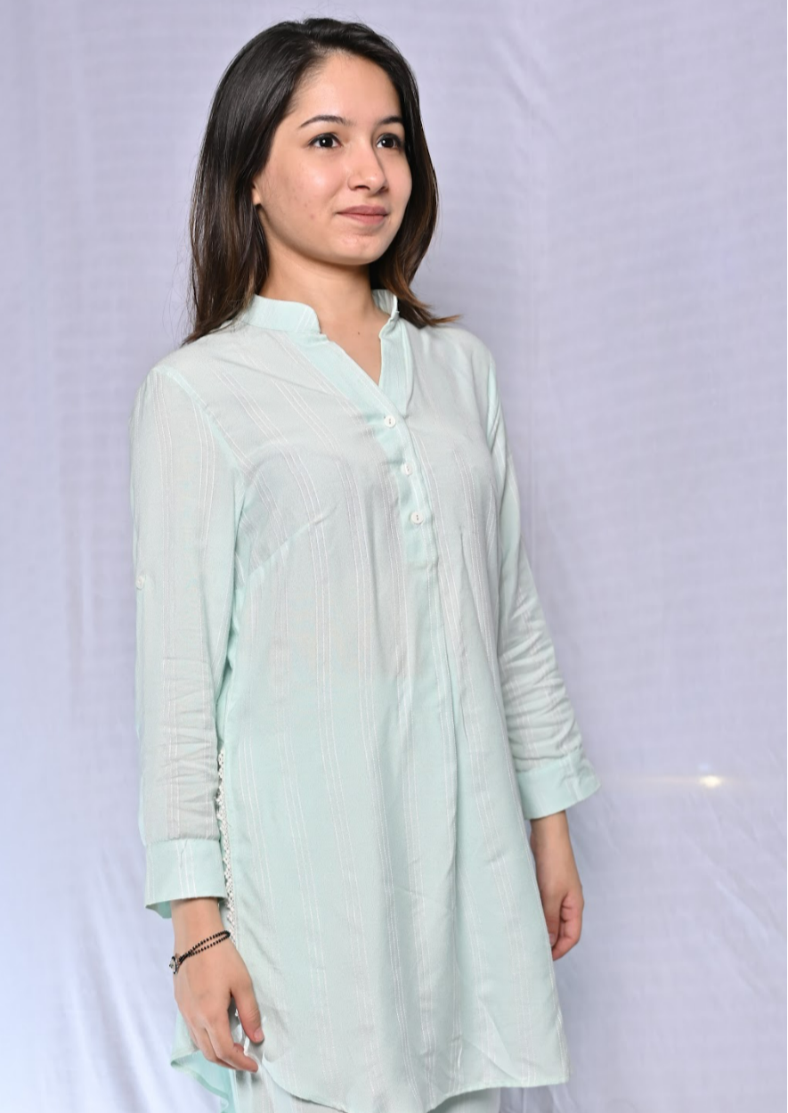 Mint Green Cotton Co-ord Set