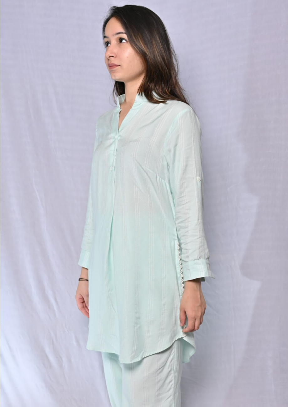Mint Green Cotton Co-ord Set