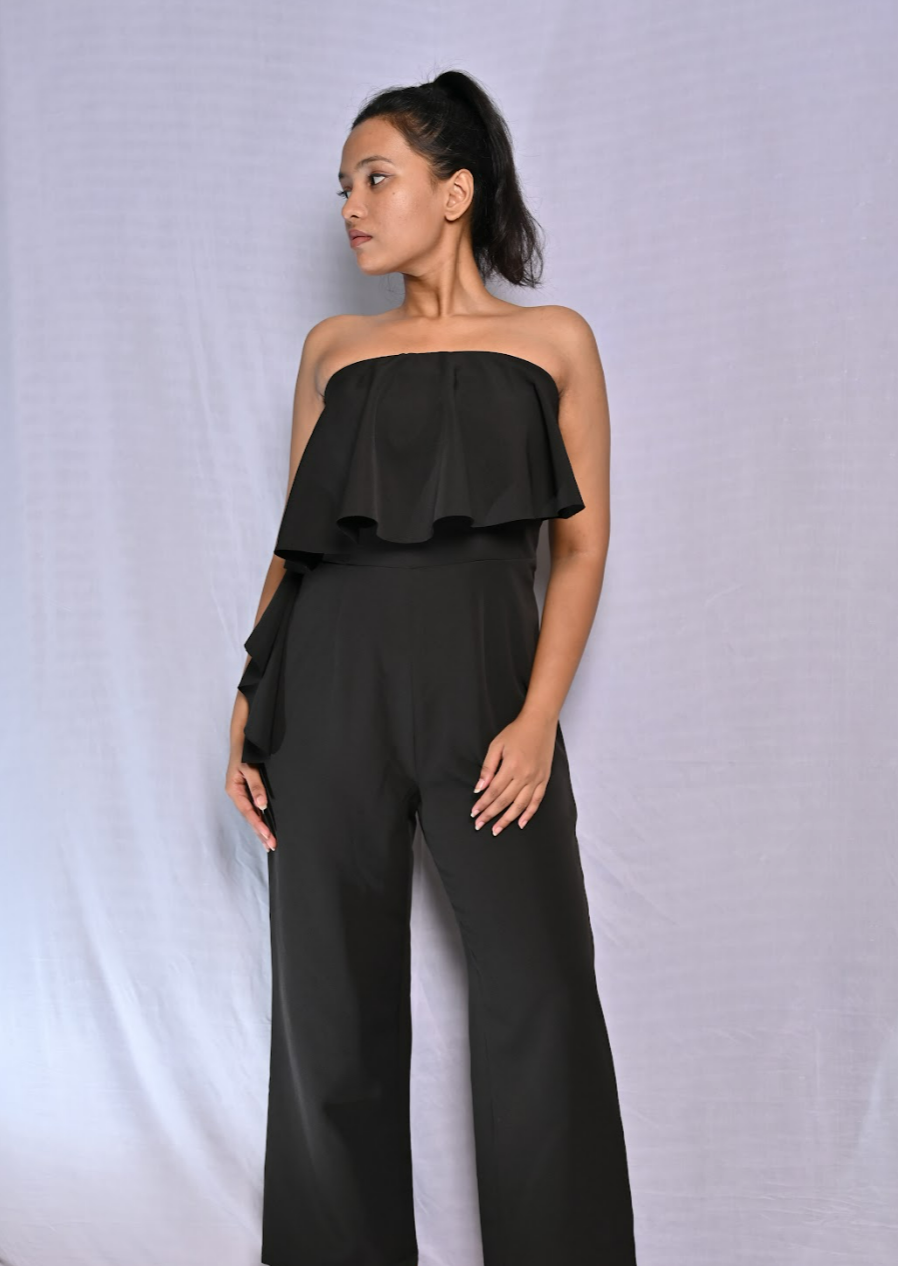 Off Shoulder Black Jumpsuit