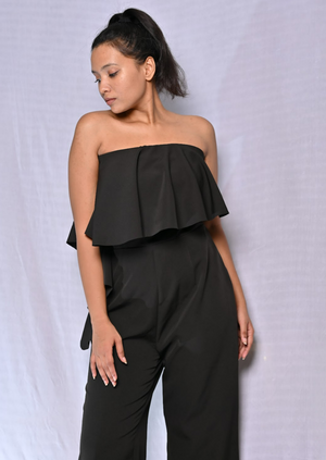 Off Shoulder Black Jumpsuit