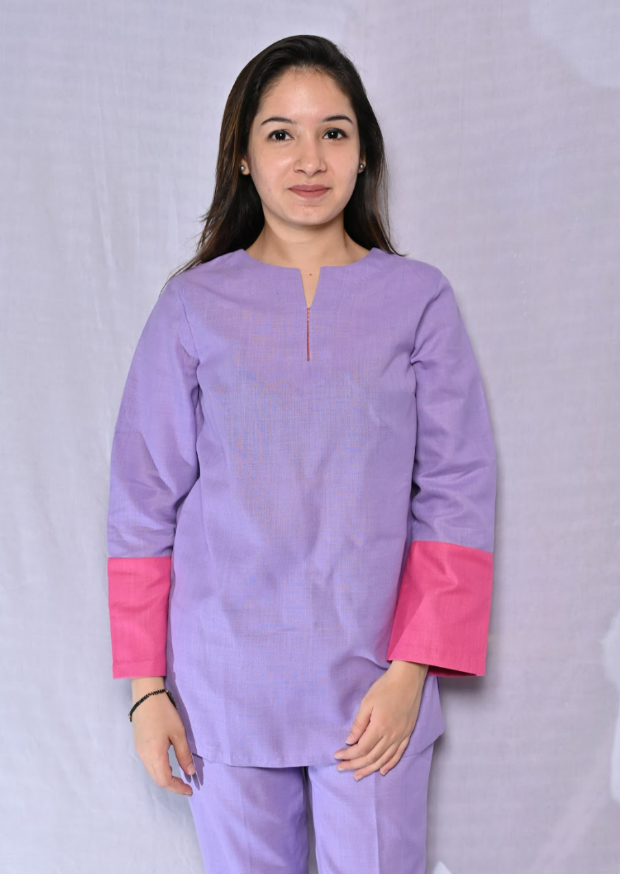 Two Colored Cotton Co-ord Set