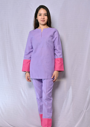 Two Colored Cotton Co-ord Set
