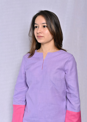 Two Colored Cotton Co-ord Set