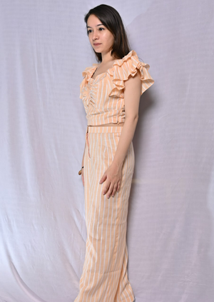 Peach Draped Co-ord Set