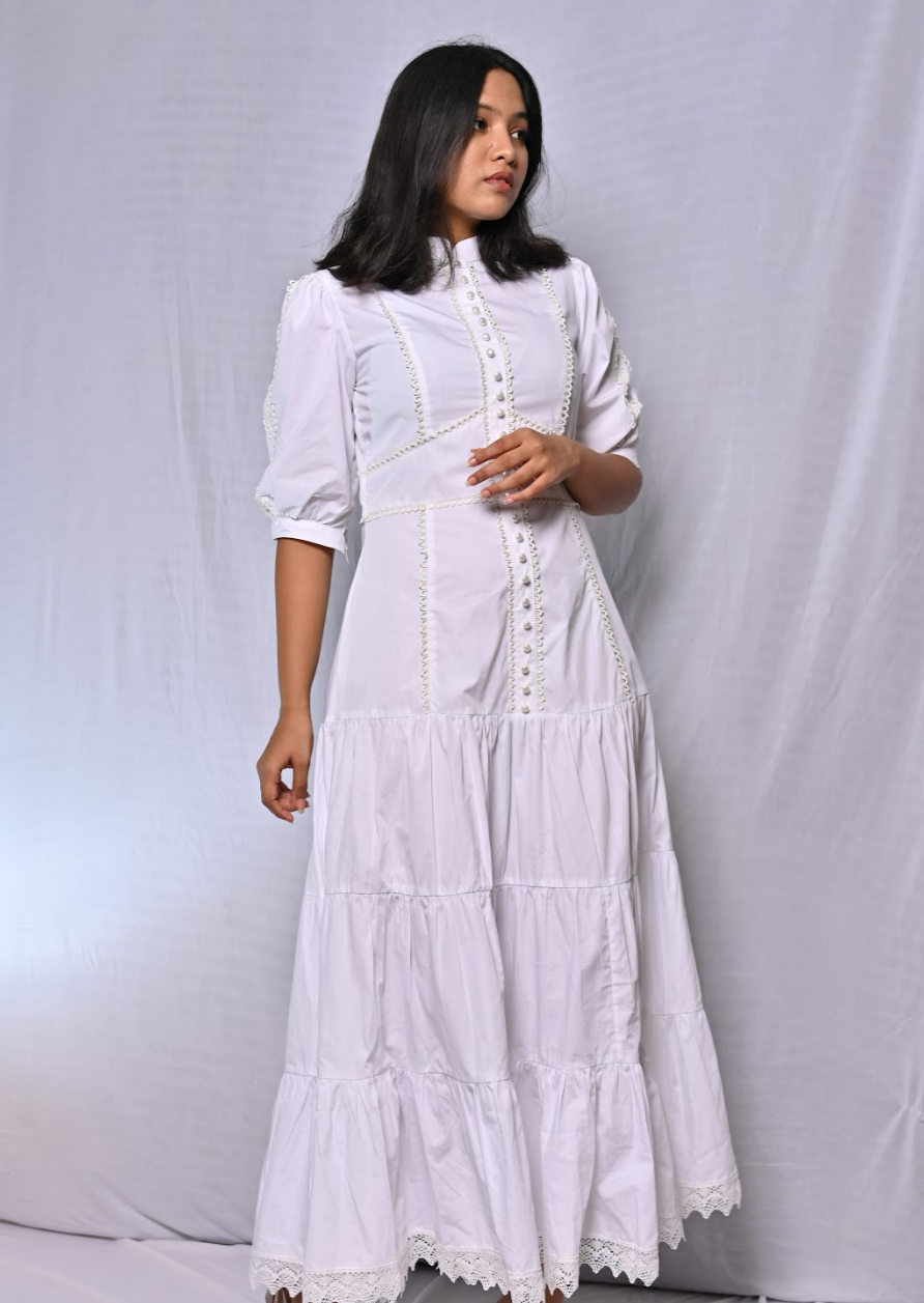 White Lace Maxi Dress