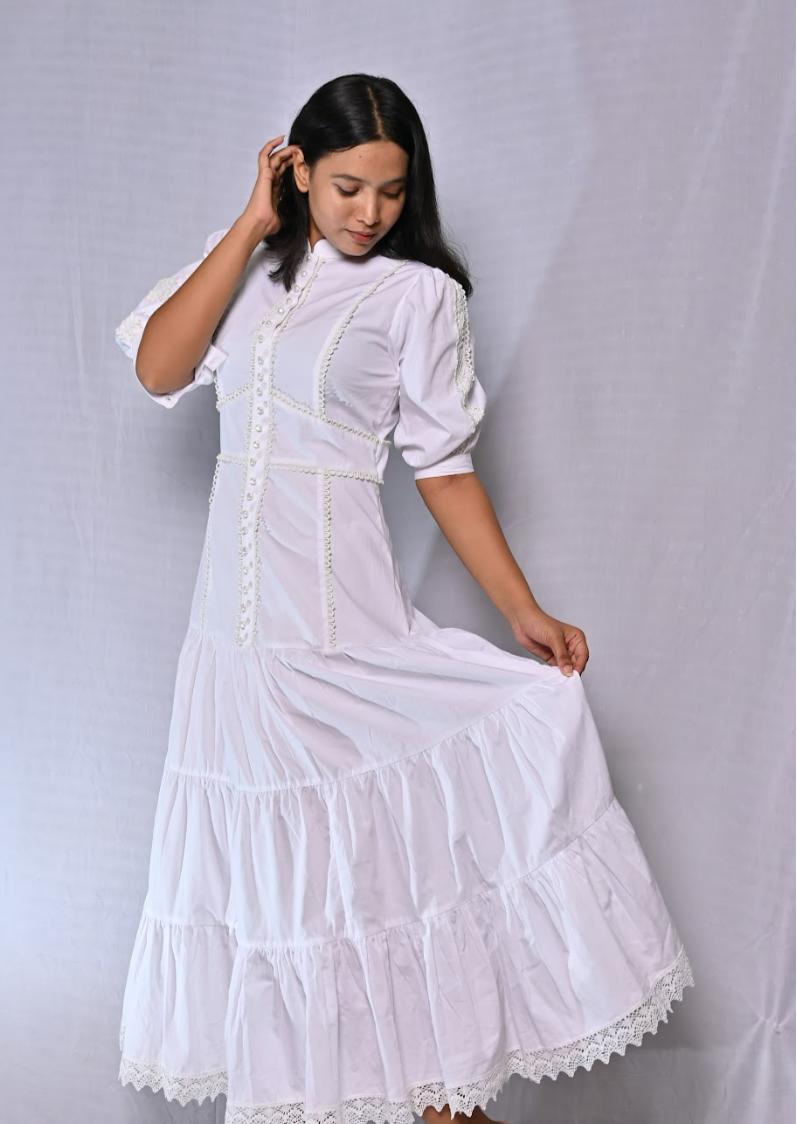 White Lace Maxi Dress