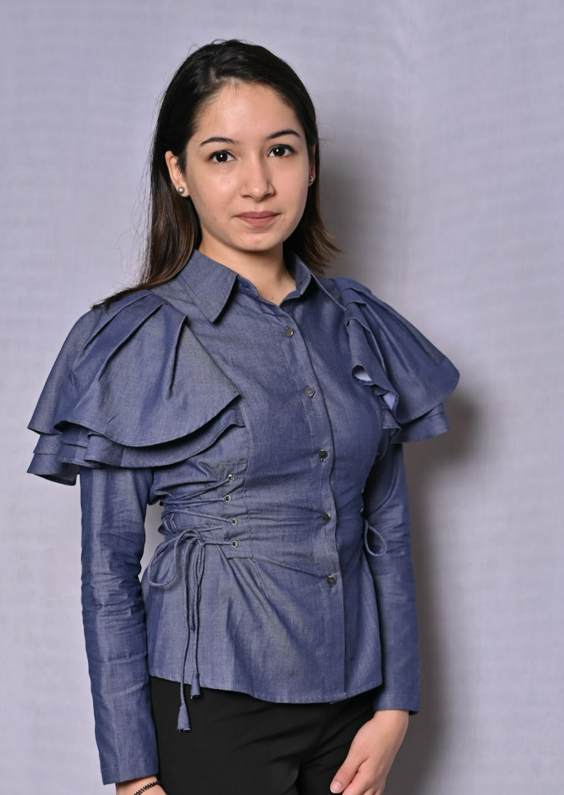 Denim Fitted Top