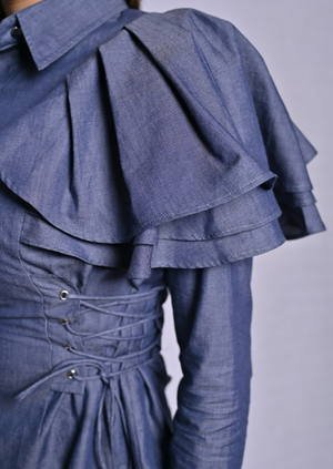 Denim Fitted Top