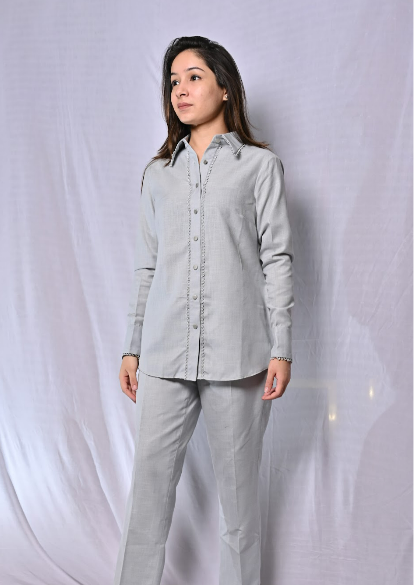 Grey Cotton Co-ord Set