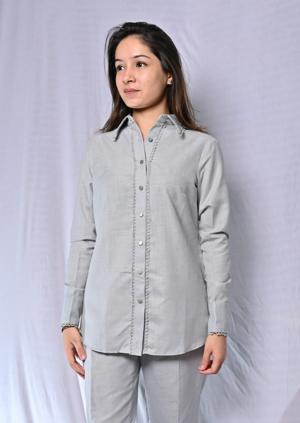 Grey Cotton Co-ord Set