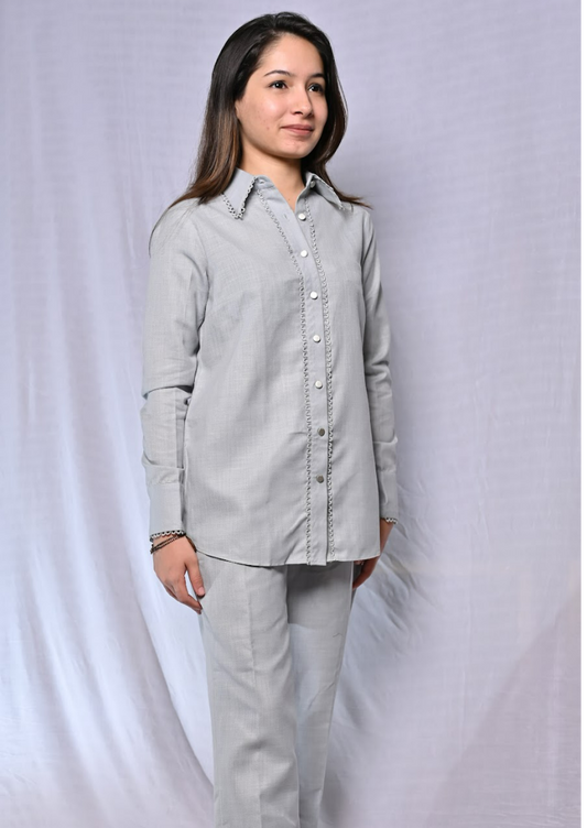 Grey Cotton Co-ord Set