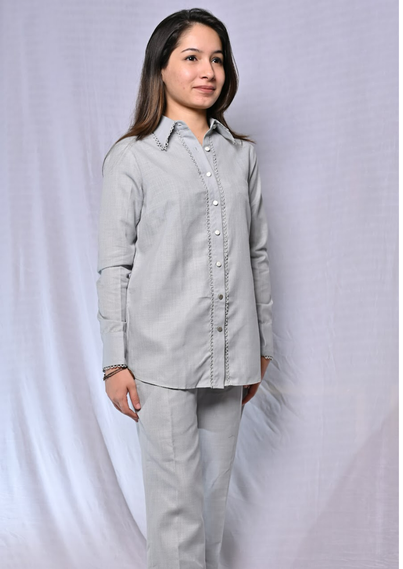 Grey Cotton Co-ord Set