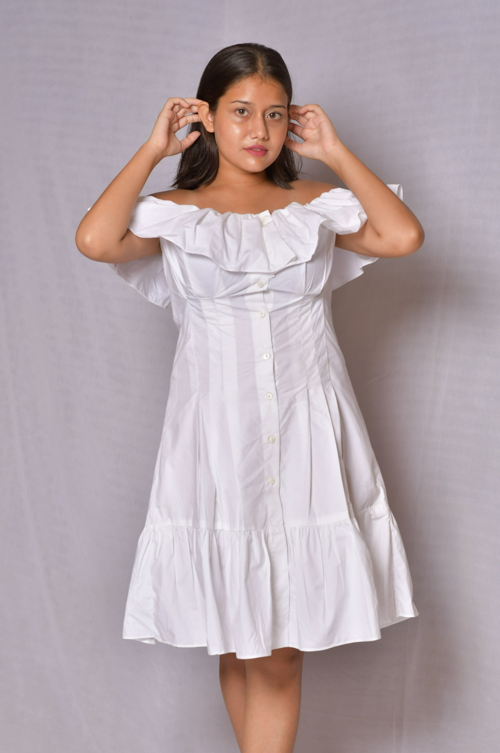 White Off Shoulder Dress