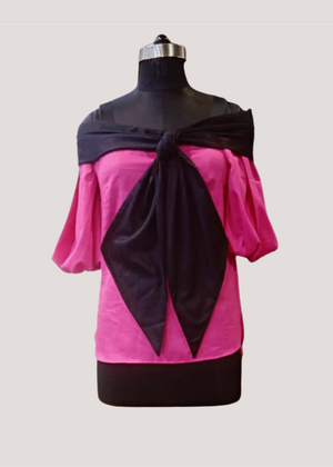 Hot Pink and Black Top