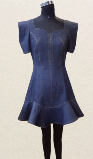 Denim Flared Dress