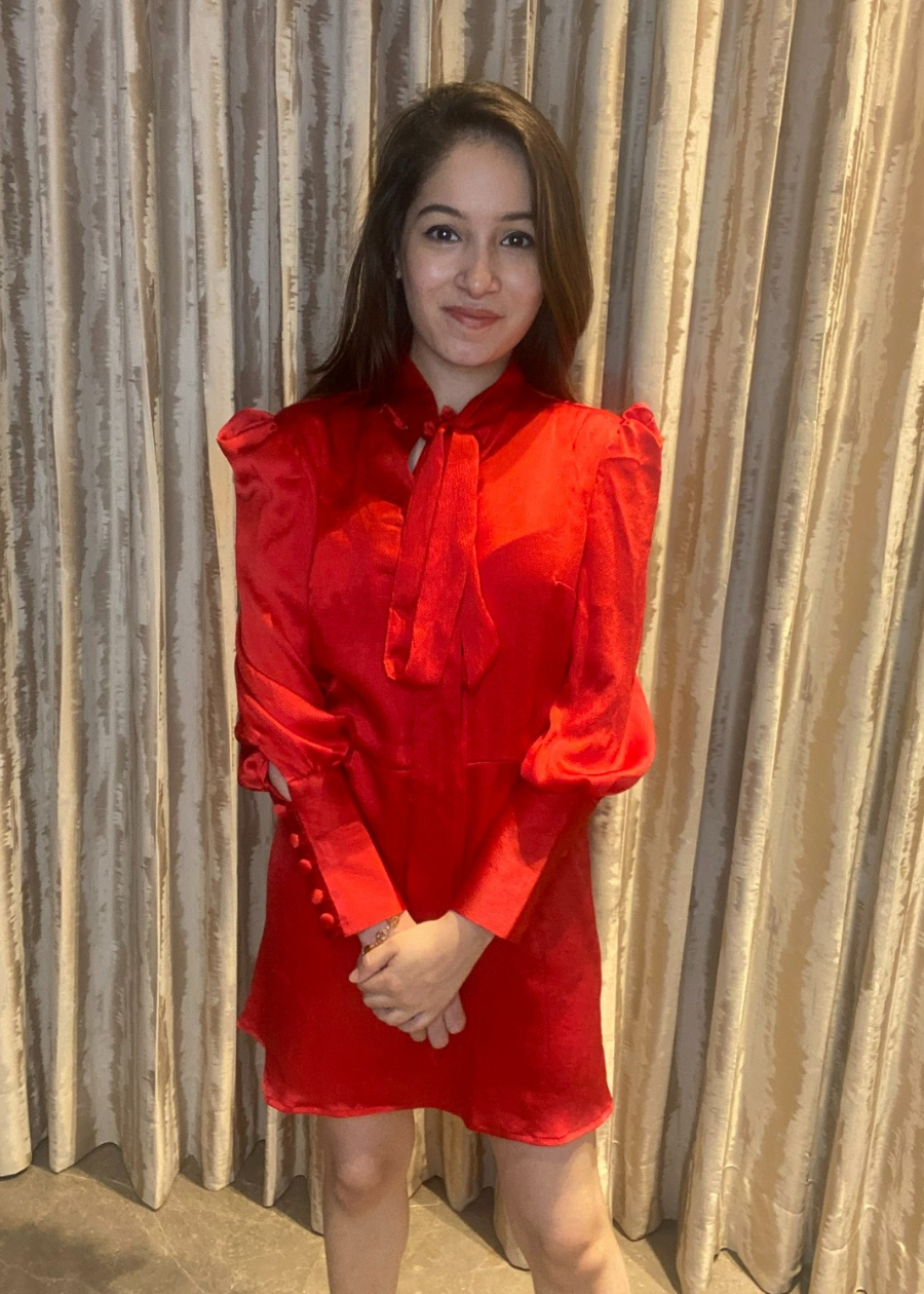 Red Satin Dress