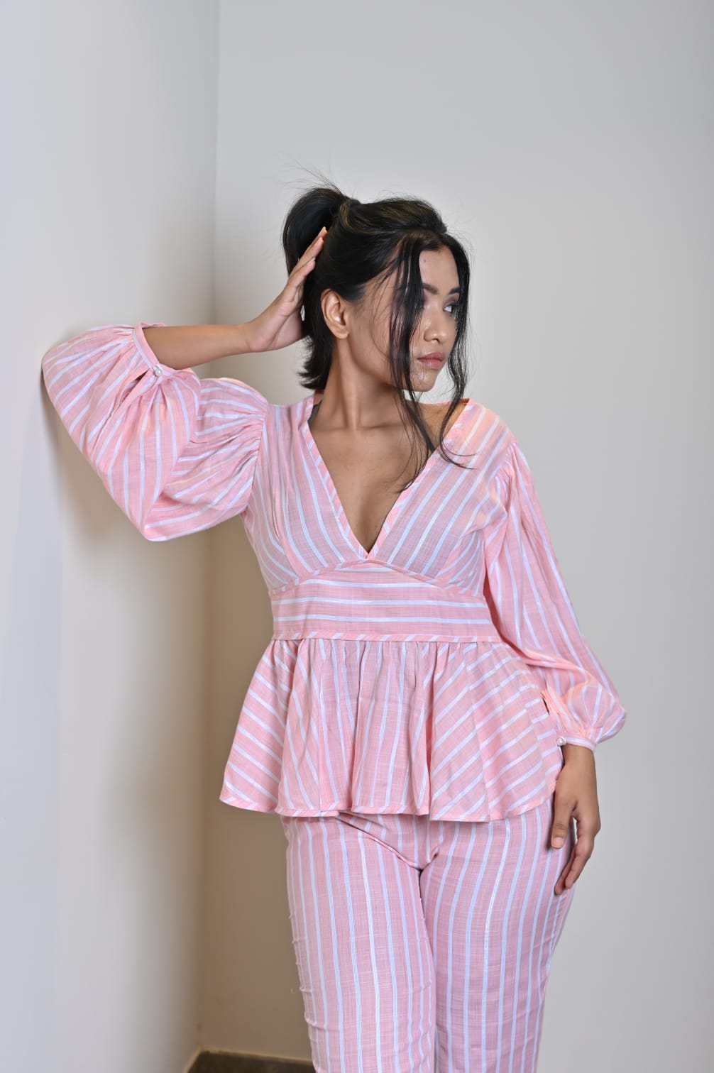Pink Lines Coord Set