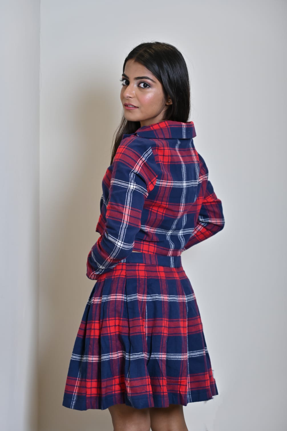 Red and Blue Checks Coord Set