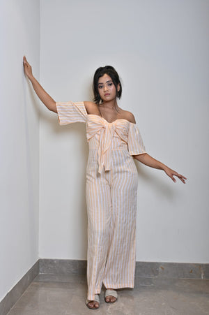 Peach Lines Jumpsuit