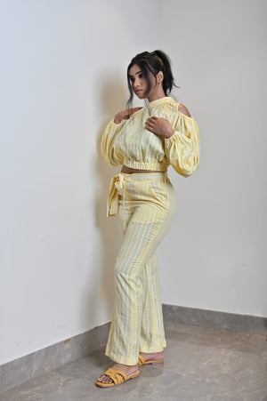 Yellow Lines Coord Set