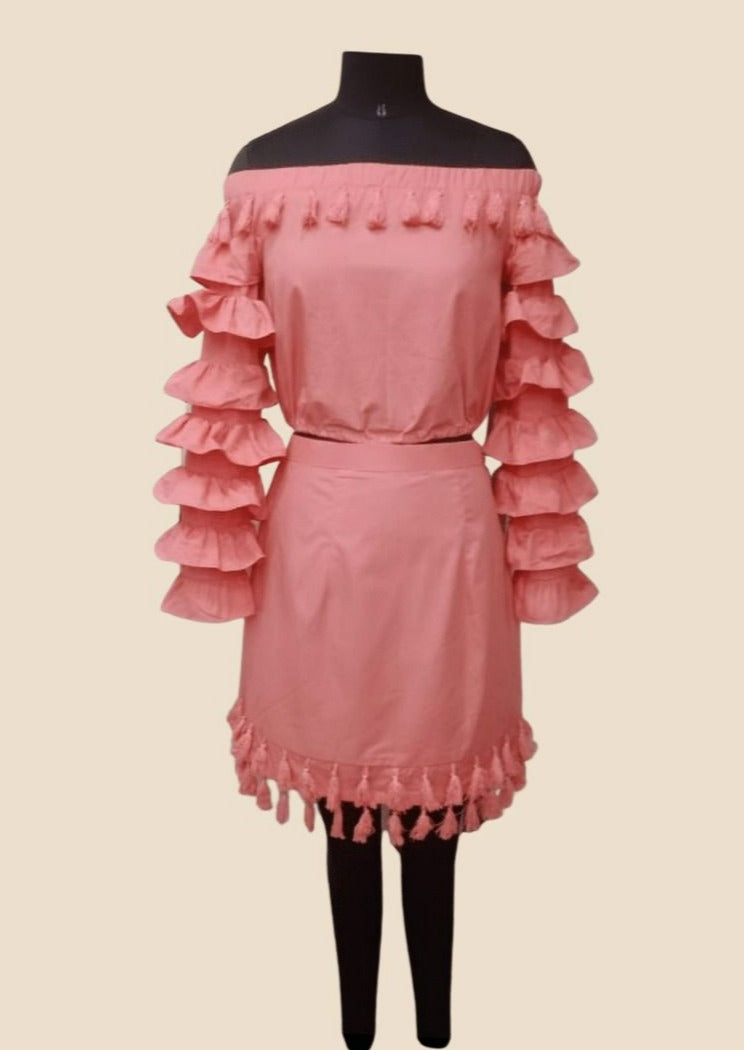 Peach Cotton Co-ord Set